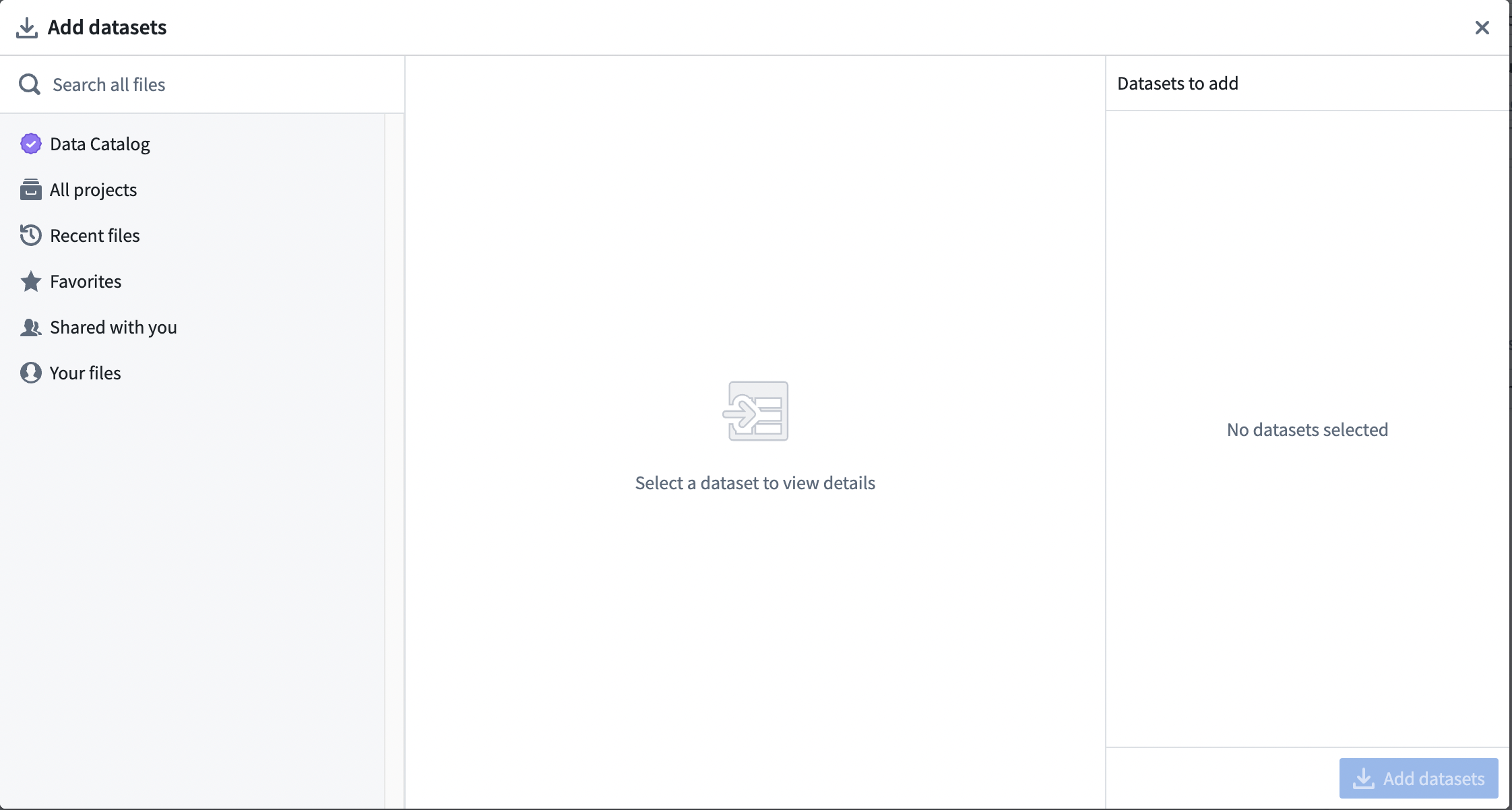 Add datasets to your pipeline.