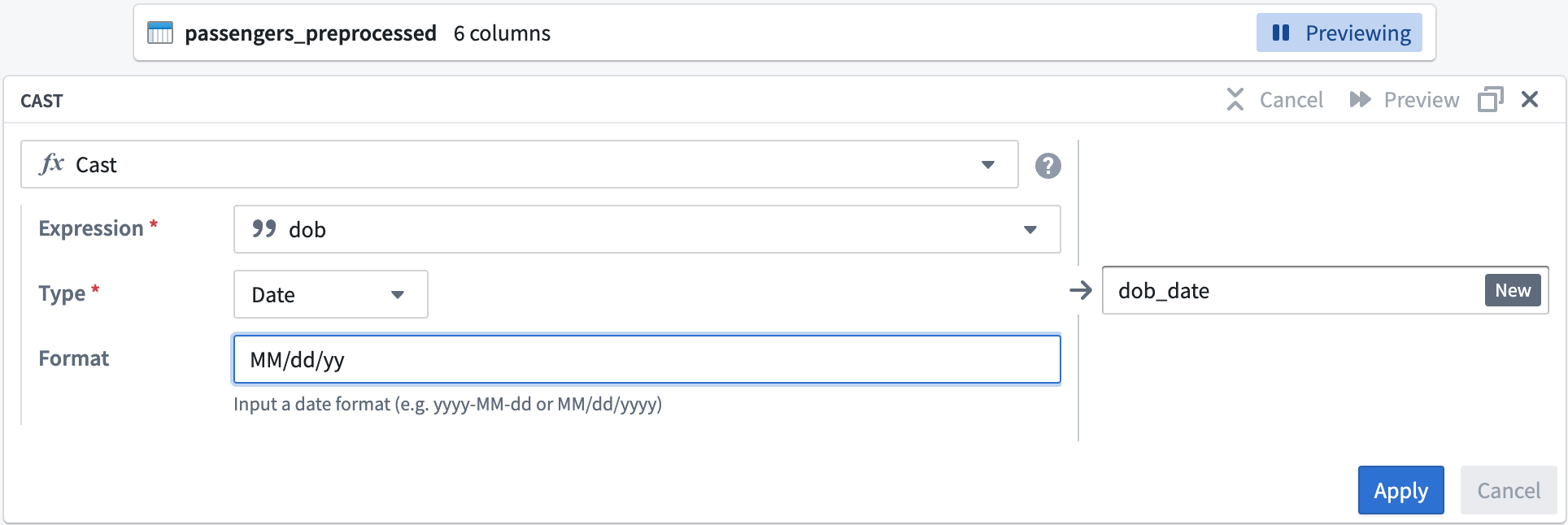 A completed cast transform board.
