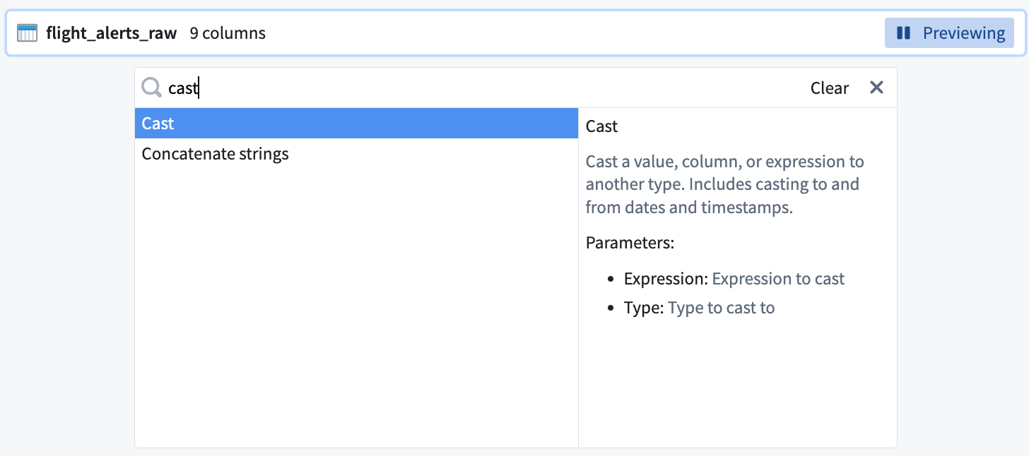 Search for the cast transform board.