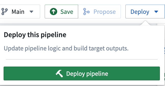 スキームが入力されたデータセット出力ペインのスクリーンショット