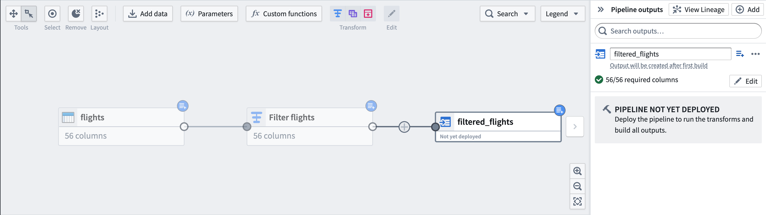 Example of incremental output