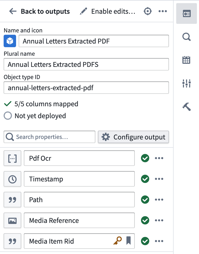 Edit column mapping