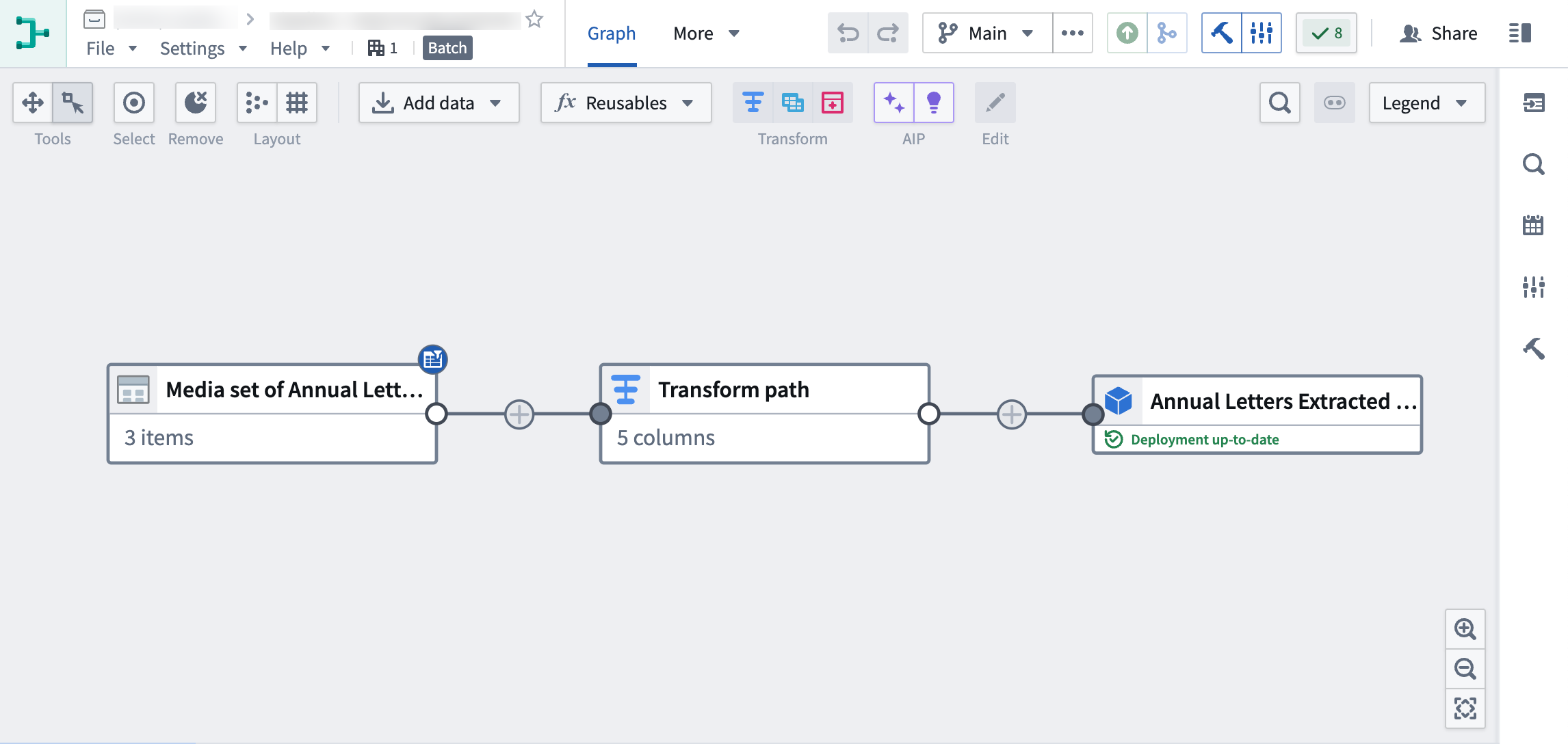 Screenshot of complete Pipeline builder