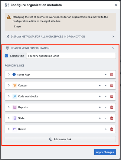 Configure External Links