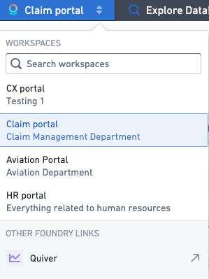 Workspace-specific links