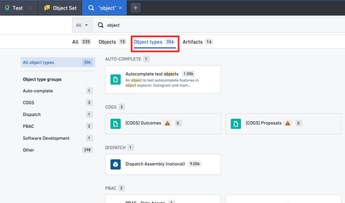 Navigation Object Explorer input Search 1