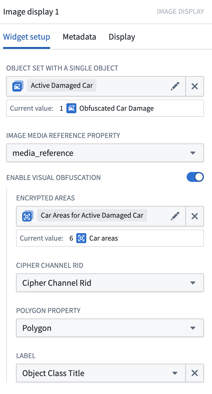 Widget Configuration