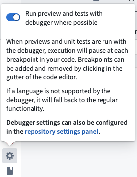 Debugger functionality cog