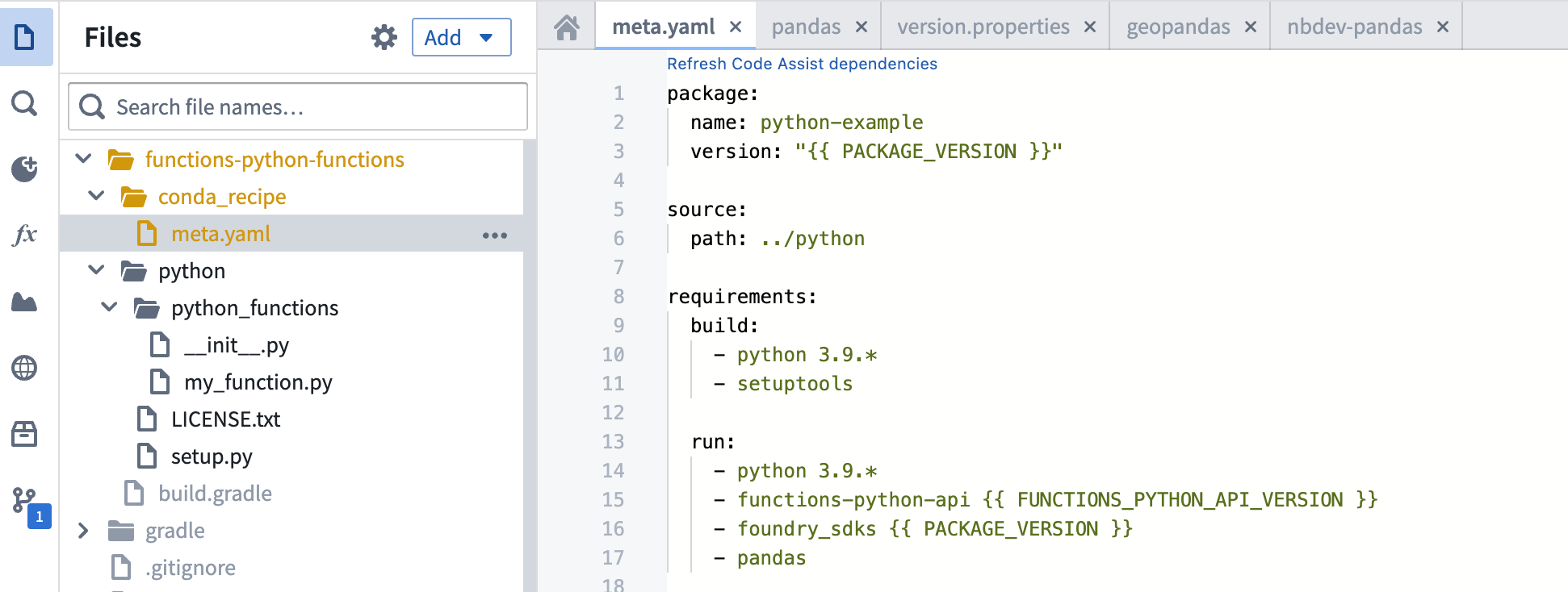 Add library in meta.yml