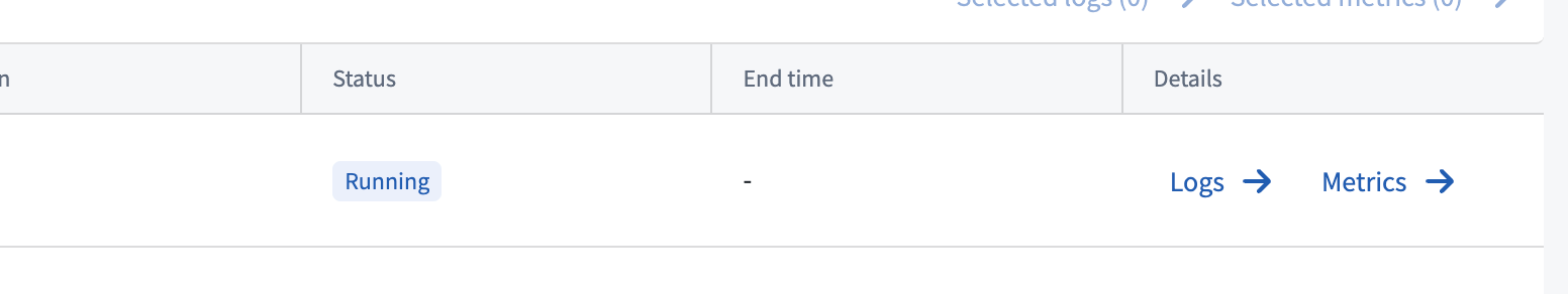 Compute module replica history details cell.