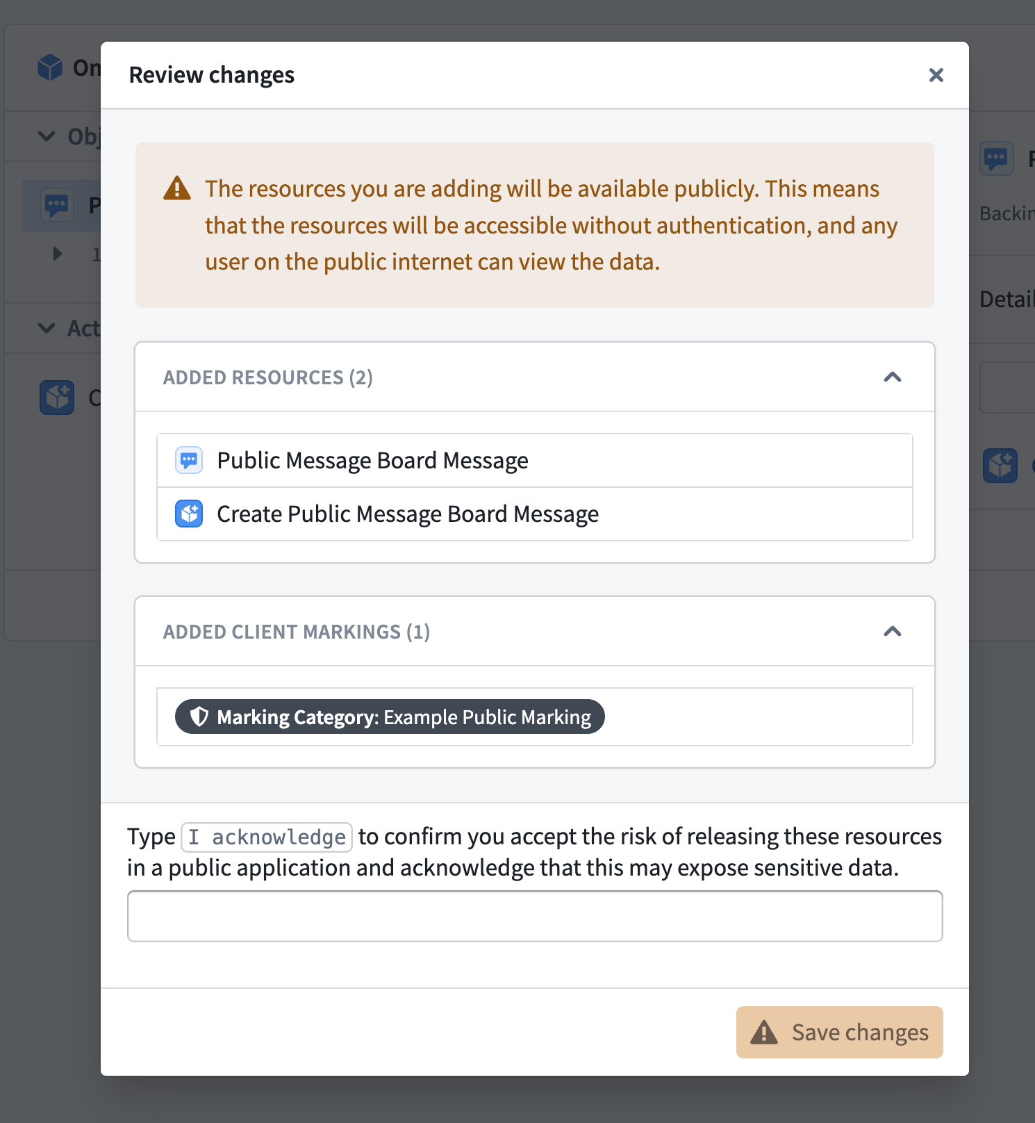 Public Applications check export controls.