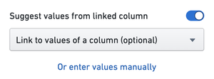 Enabling suggested values for a parameter