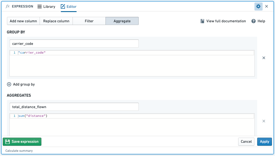 Contour sum function setup.