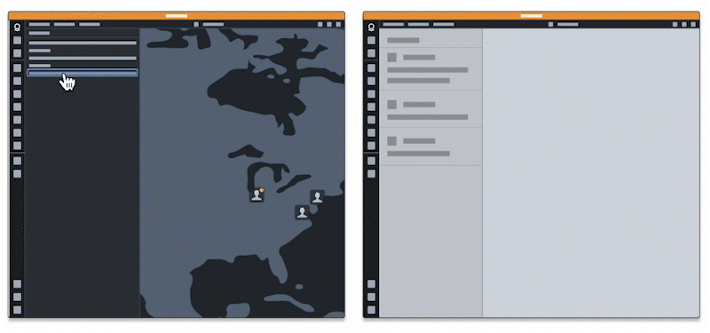 A simplified example of dragging and dropping data from Gotham to Foundry.