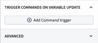 The Add command trigger button in the App Pairing widget's configuration menu is displayed.