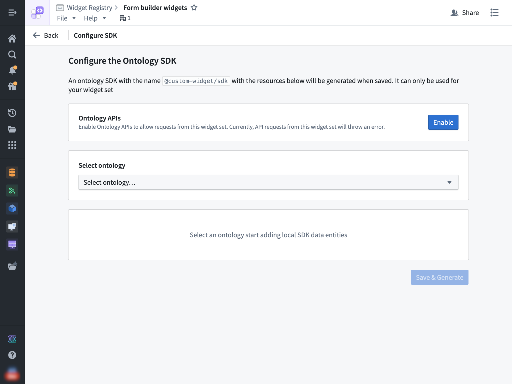 Configure SDK options.