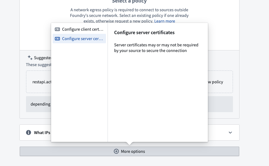 Configure a new server certificate.