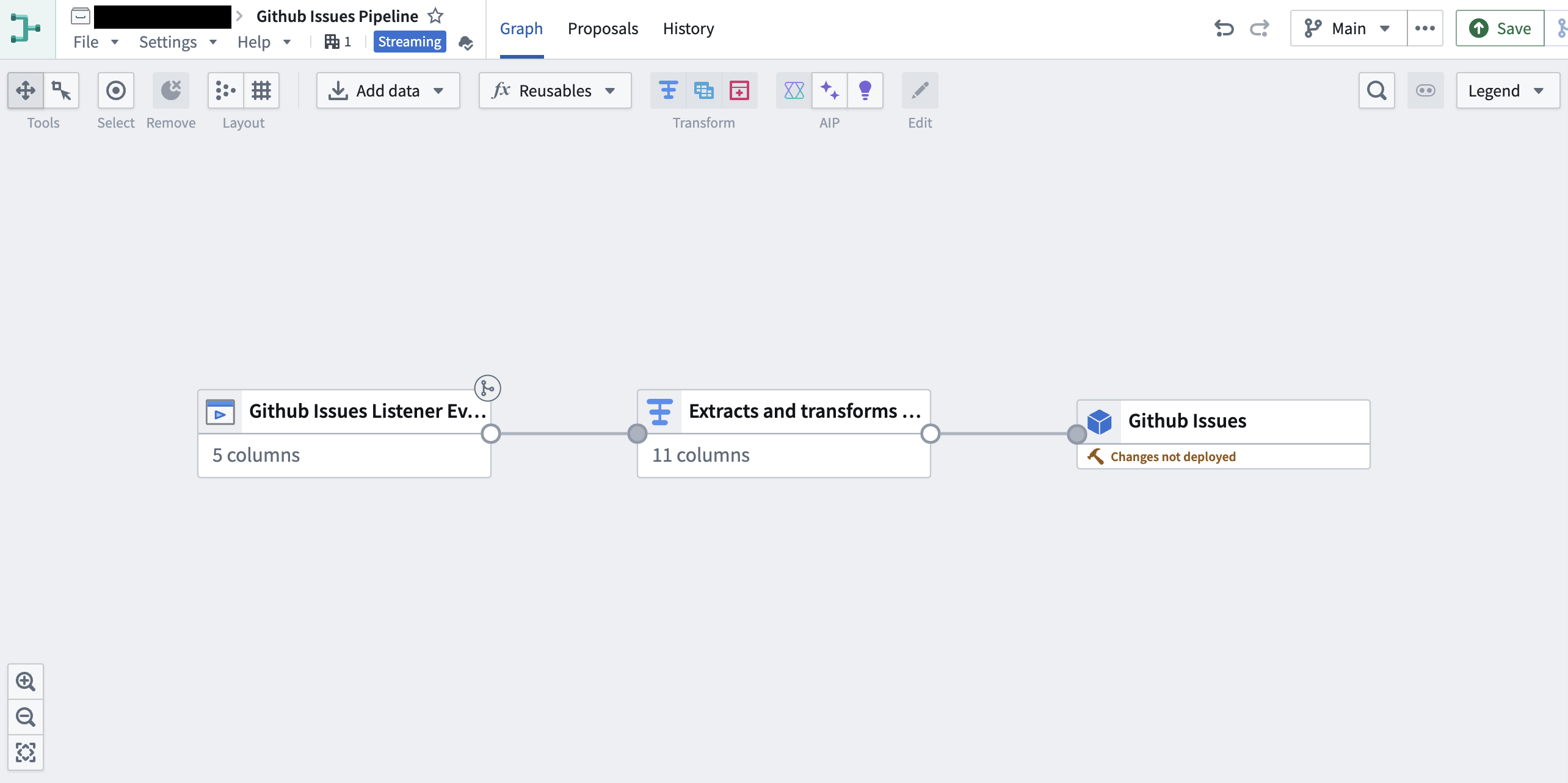 Build streaming pipelines in Pipeline Builder.
