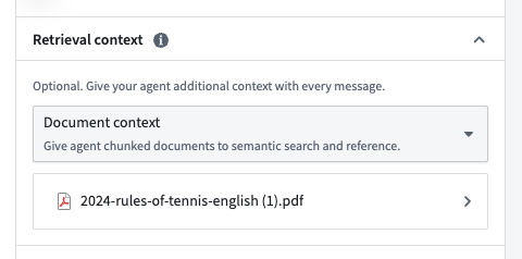 Provide the agent with a document containing the rules of tennis.