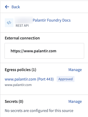 Source connections displayed on the Foundry code resource sidebar