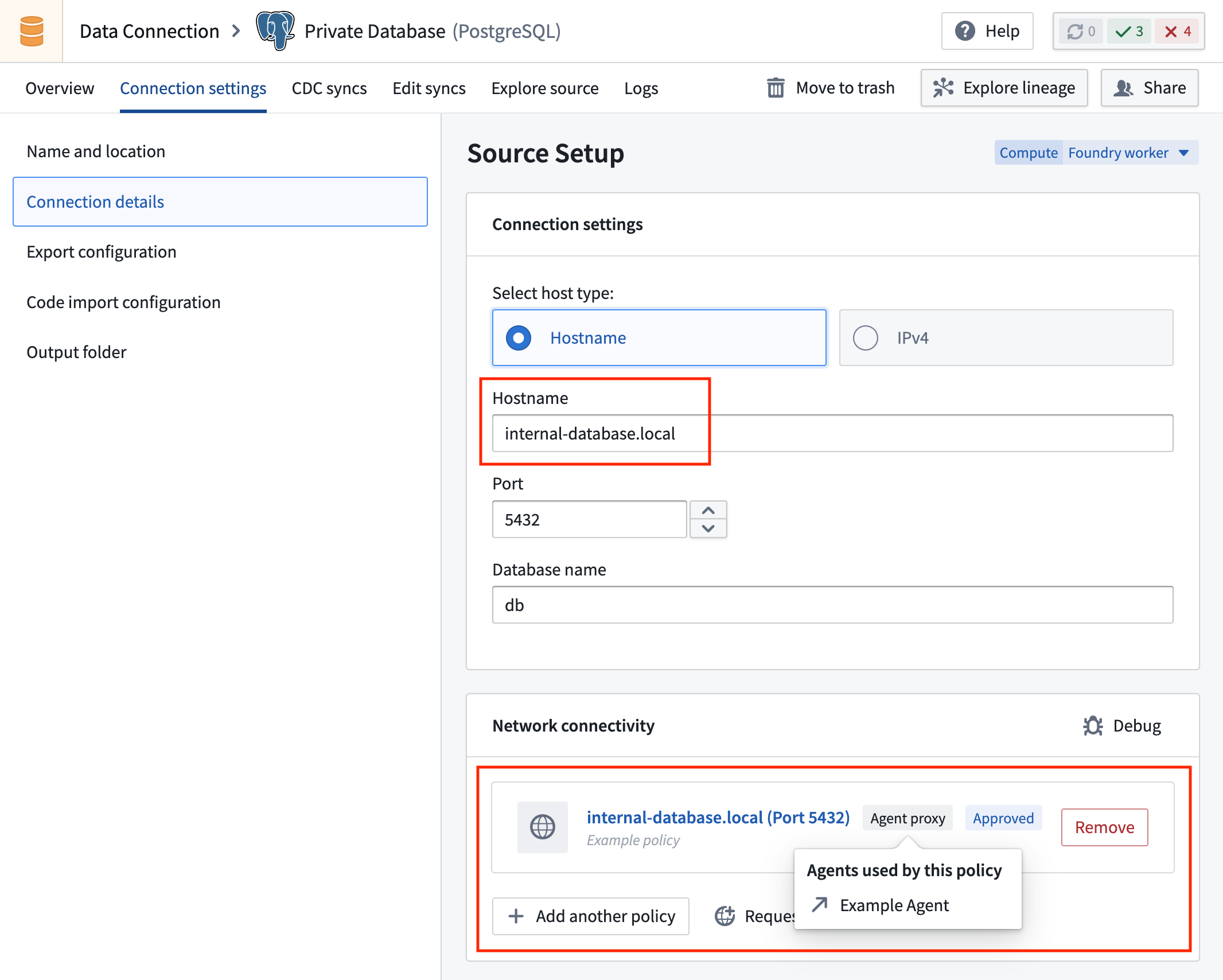 Use the host override in your source settings