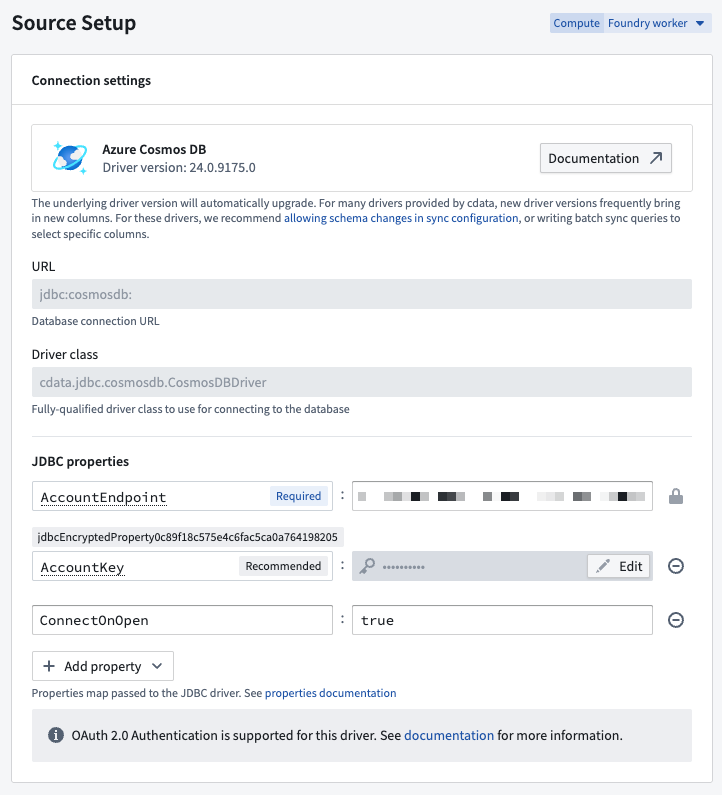 CData driver with ConnectOnOpen configured.