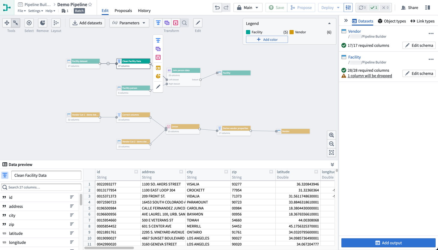 Screenshot of Pipeline Builder