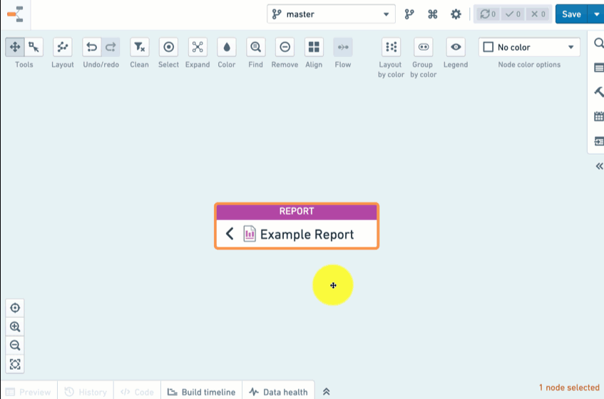 Expand graph to view lineage