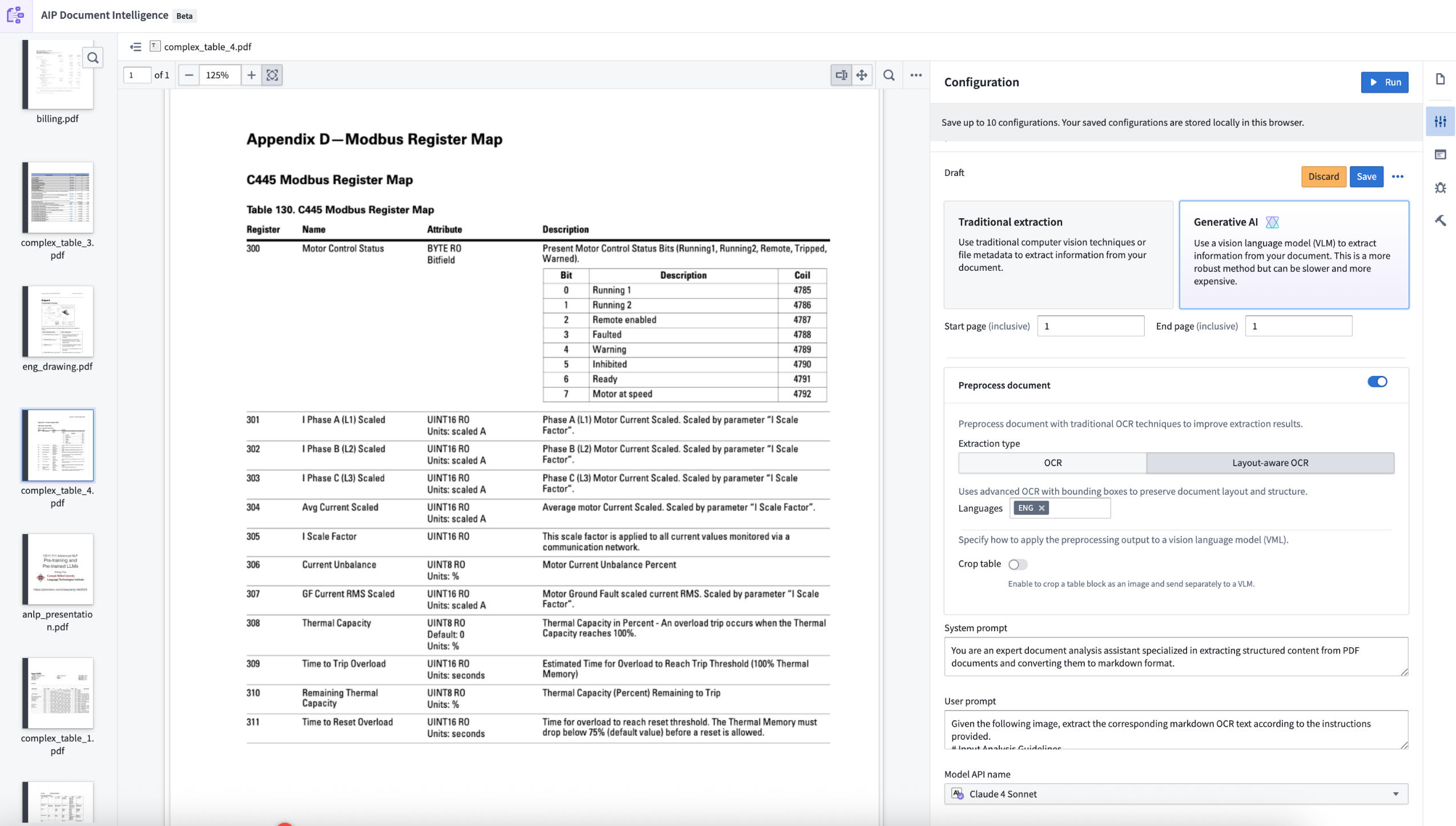 An example PDF document from a media set previewed in AIP Document Intelligence.