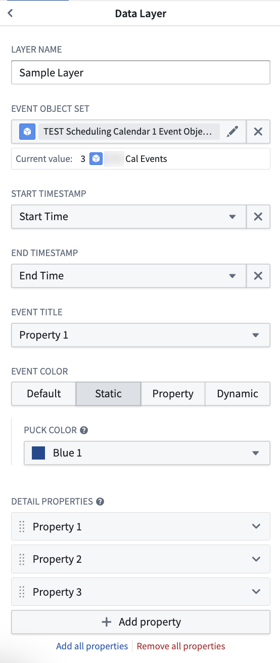 Configuration of data layer