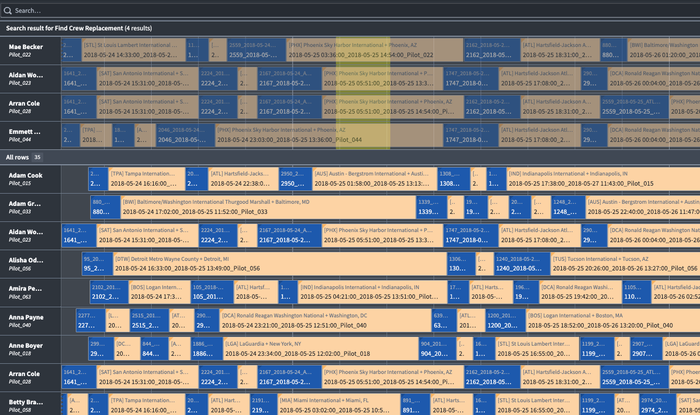 Example: search function returning time slots