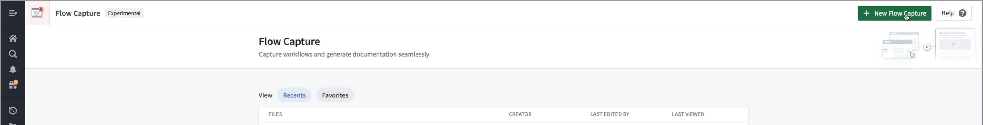 Create a new flow capture.
