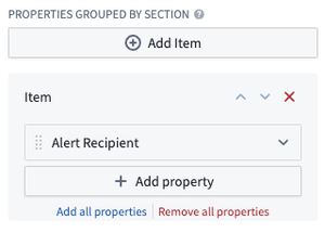 Alert Recipient property added to the proposal reviewer configuration sidebar with the 'New' prefix highlighted to indicate it can be removed