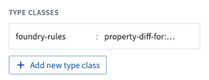 Example type class name and kind added to a property in ontology app