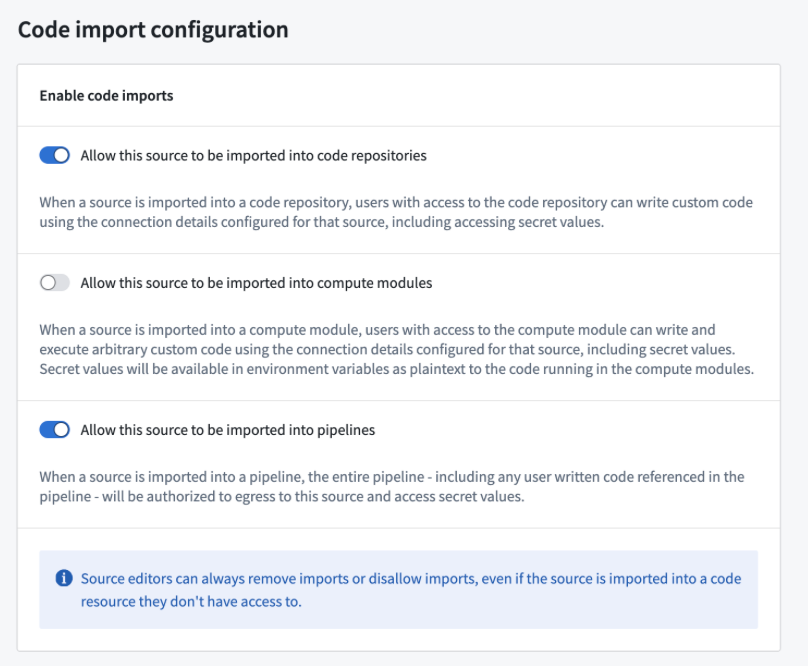 Allow source to be imported to pipelines.