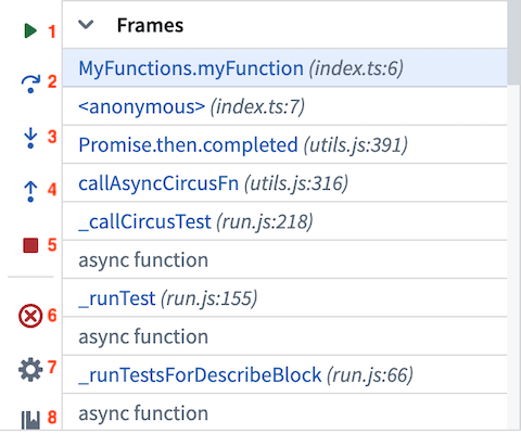 debugger controls