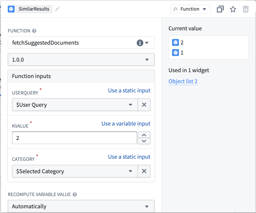 KNN Function to generate object set