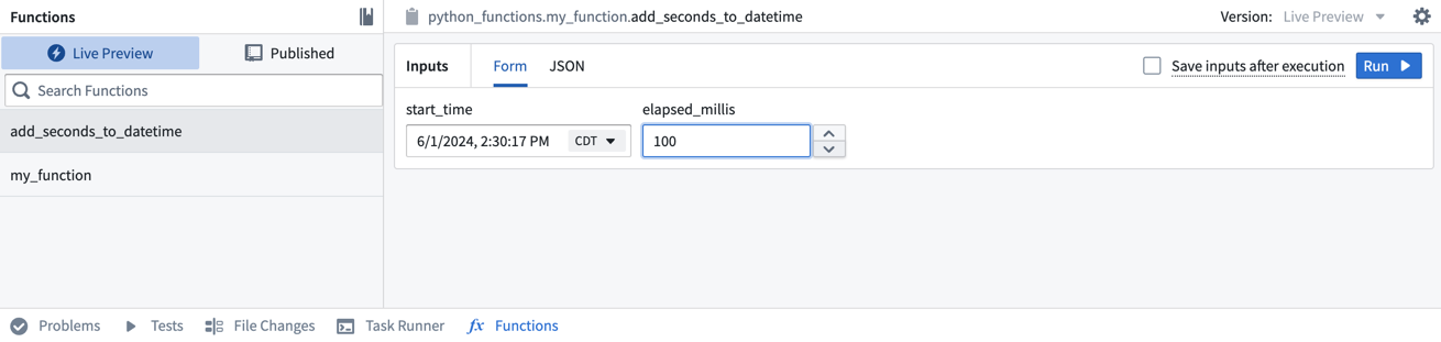 Run your new function in the Functions helper.