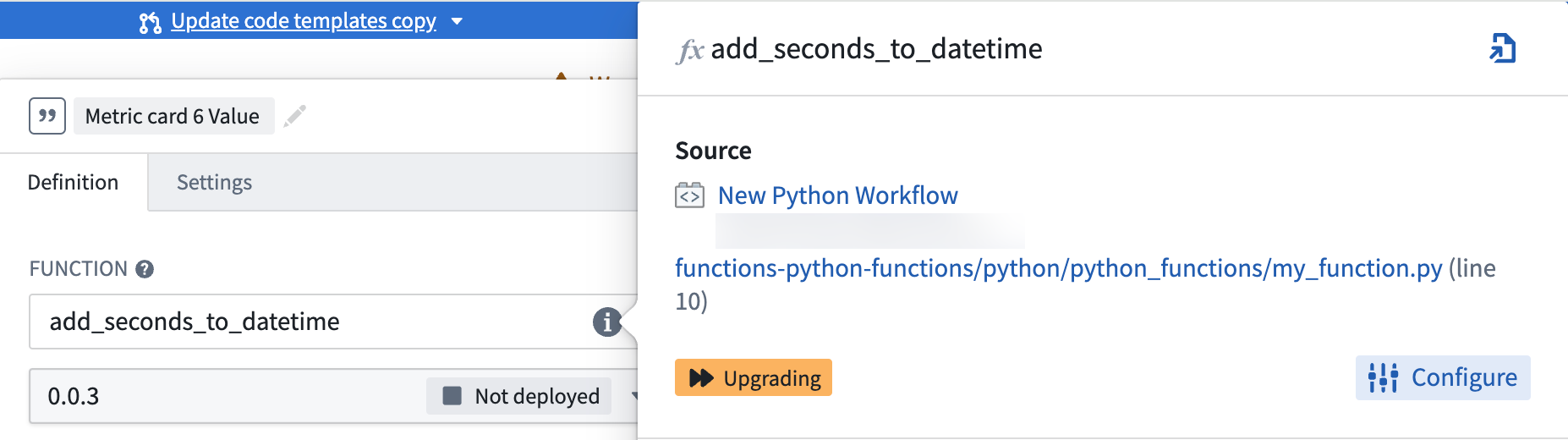 Information about Python function version.