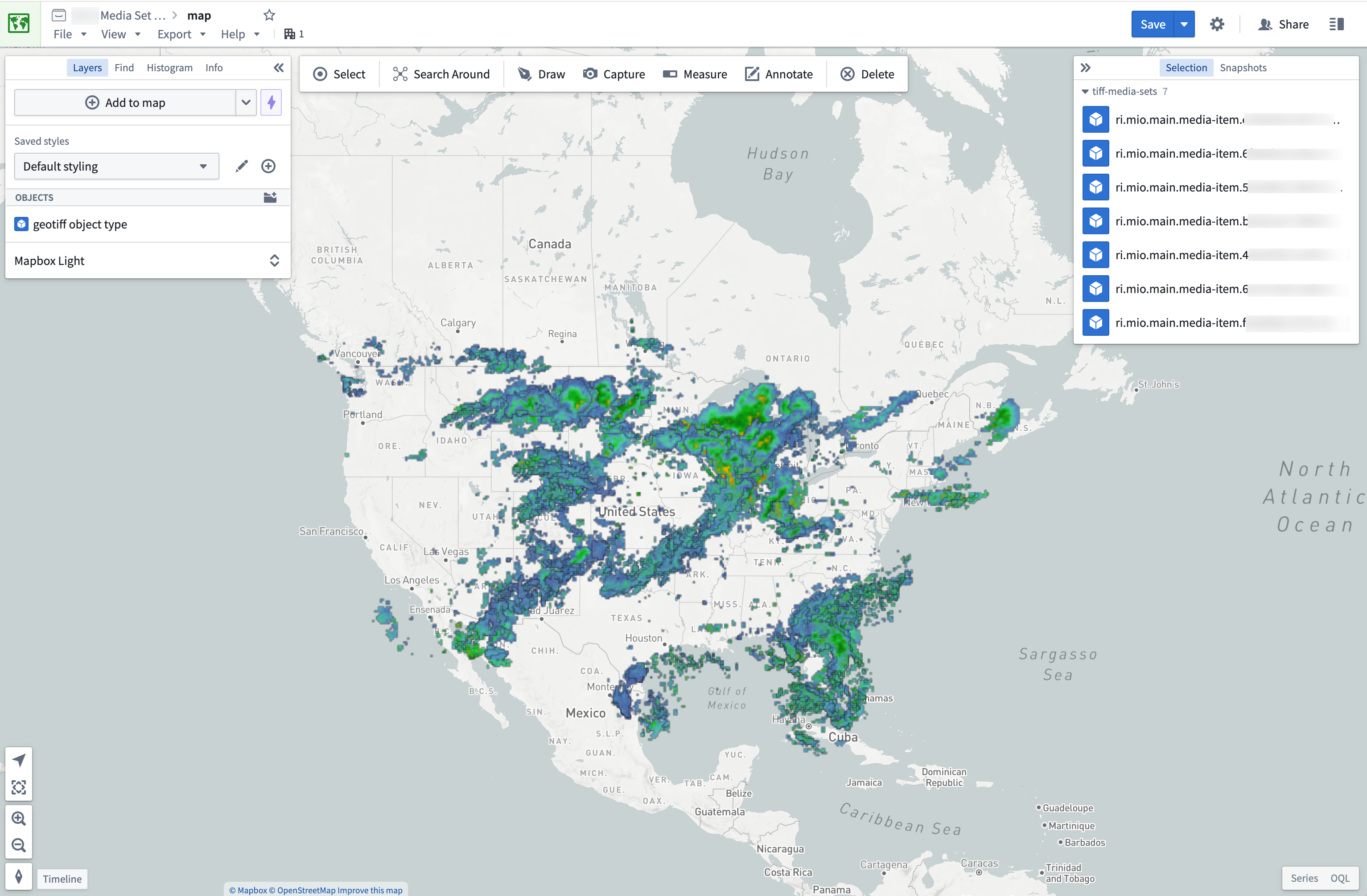 Media set backed object type in Maps