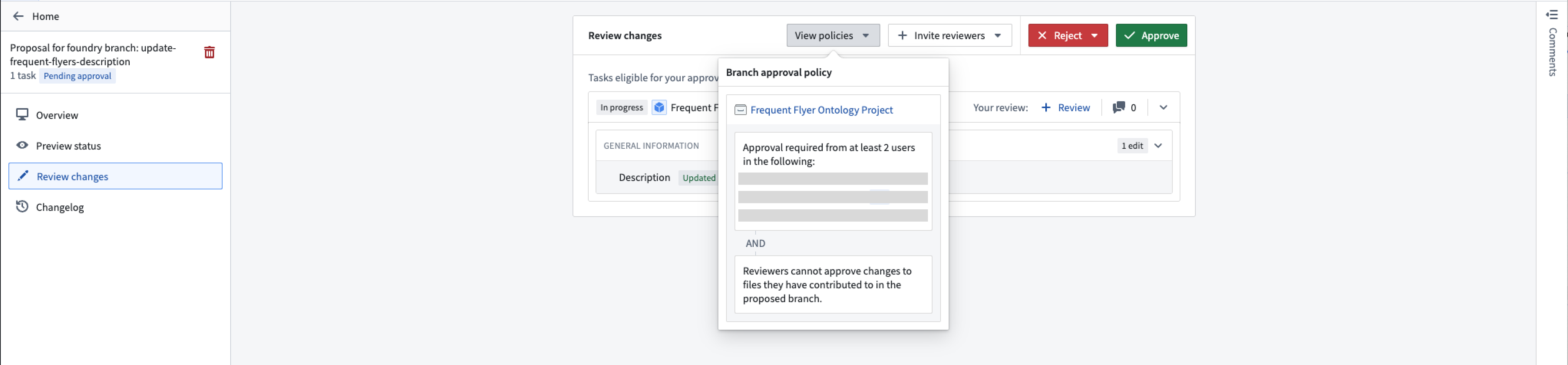Approve ontology change.