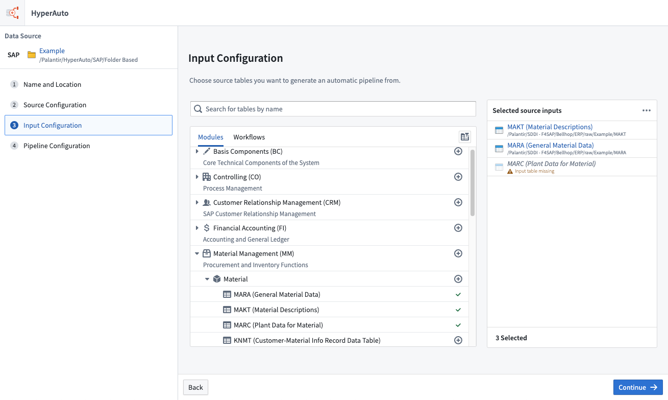 HyperAuto (SDDI) • Folder-based SAP Pipelines • Palantir