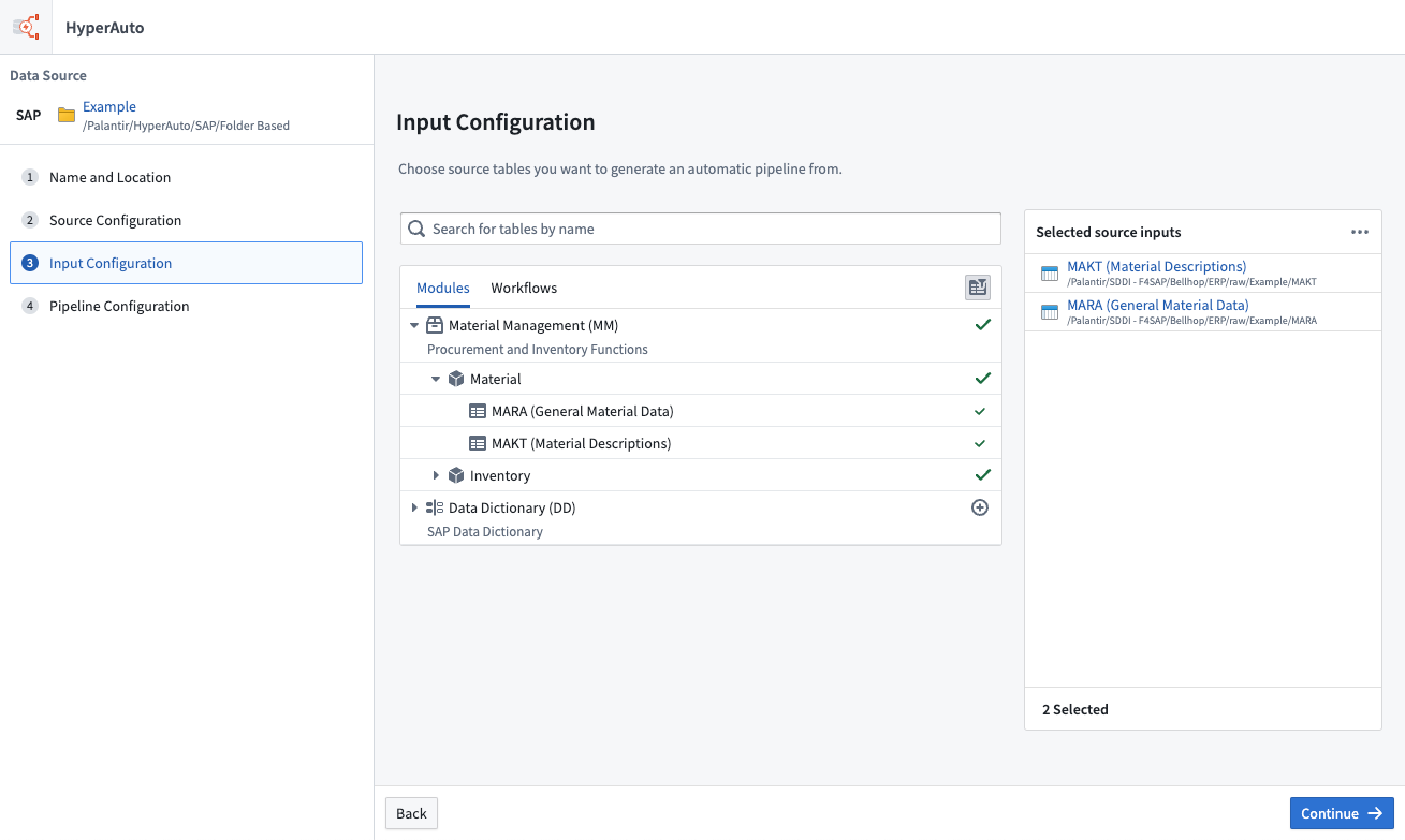 HyperAuto (SDDI) • Folder-based SAP Pipelines • Palantir