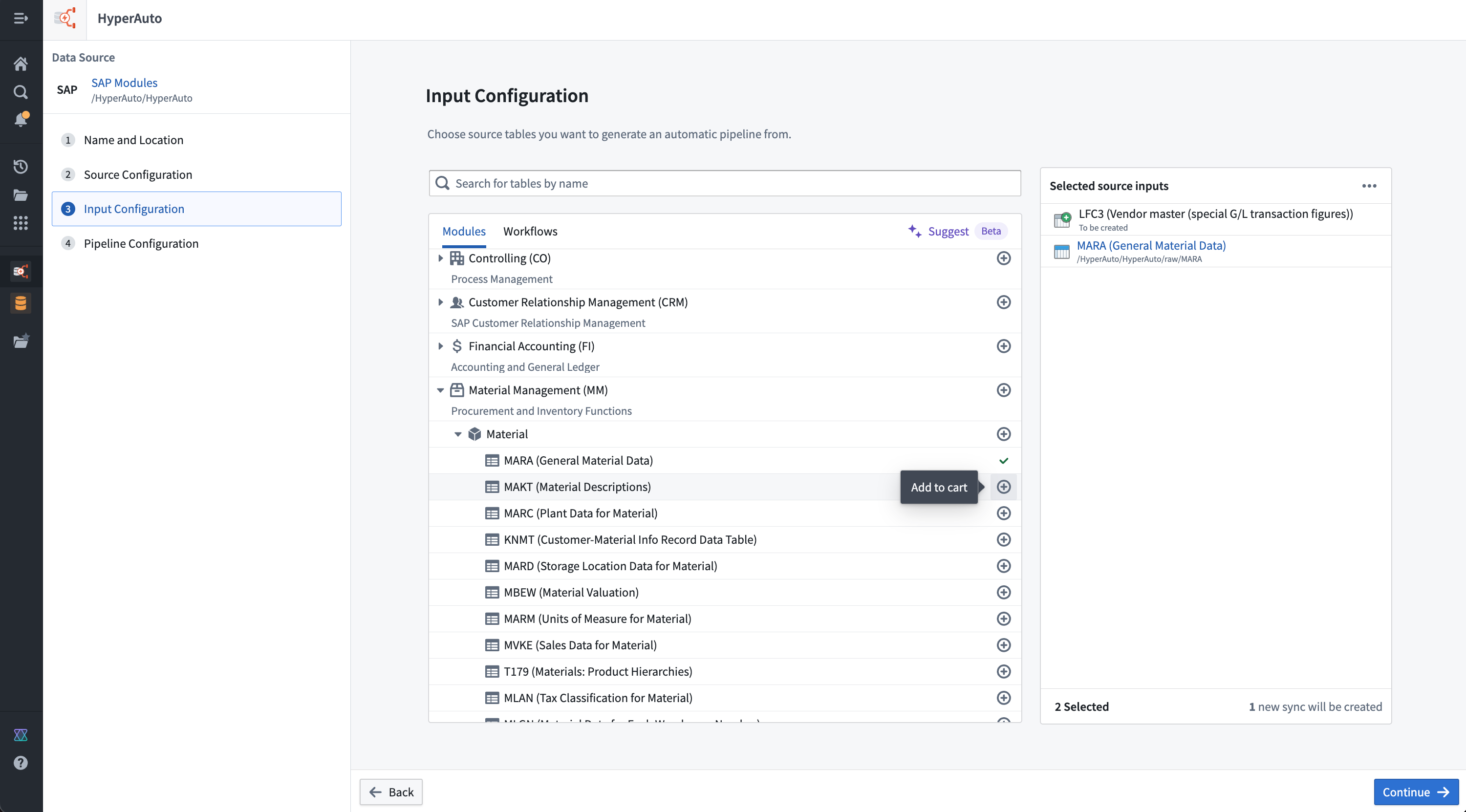 Input configuration wizard