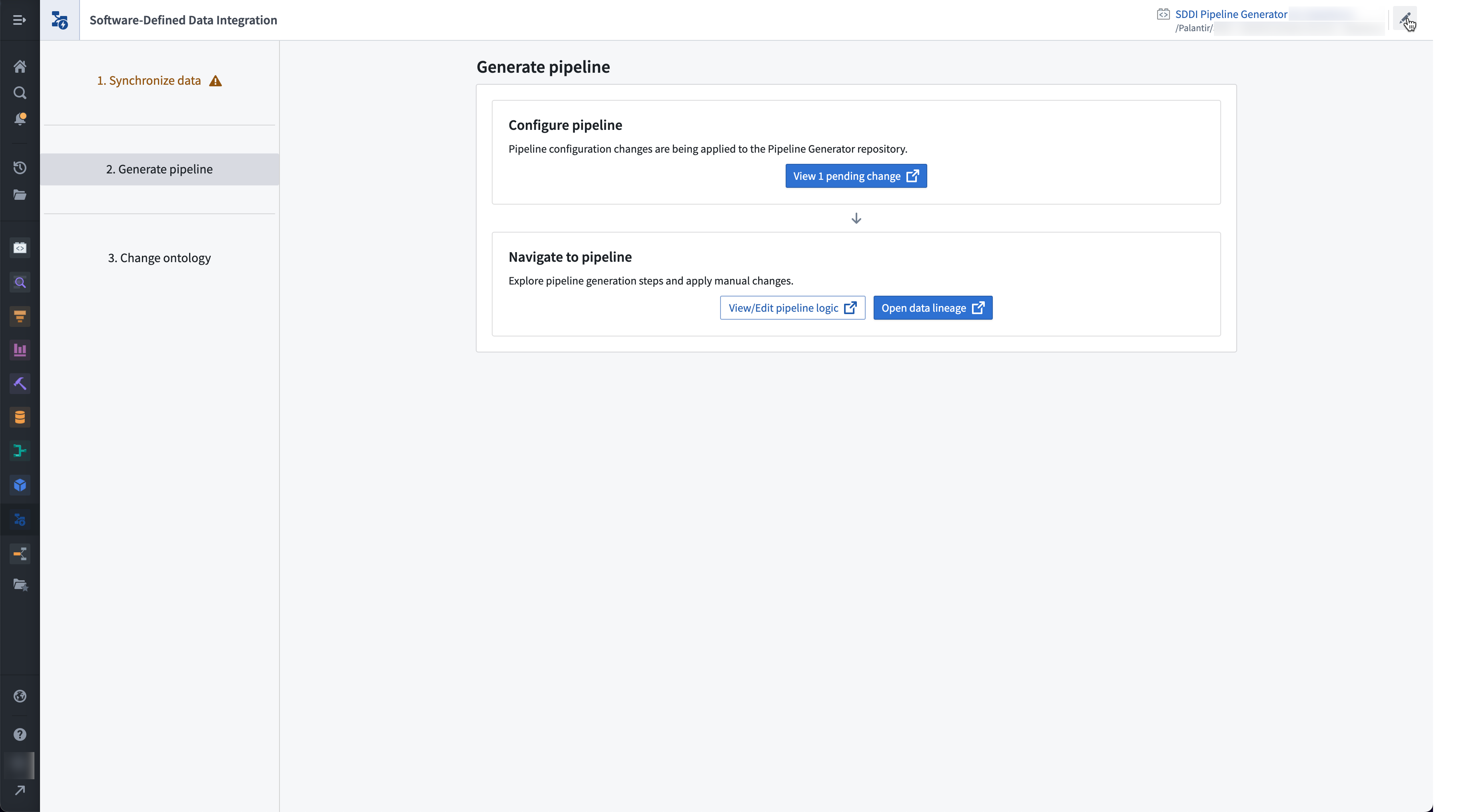 SDDI Cockpit Pipeline Generation