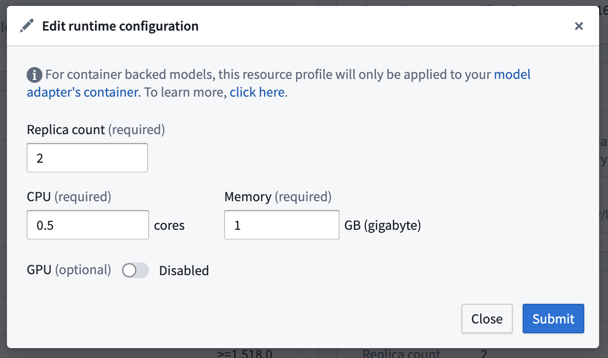 edit live deployment configuration