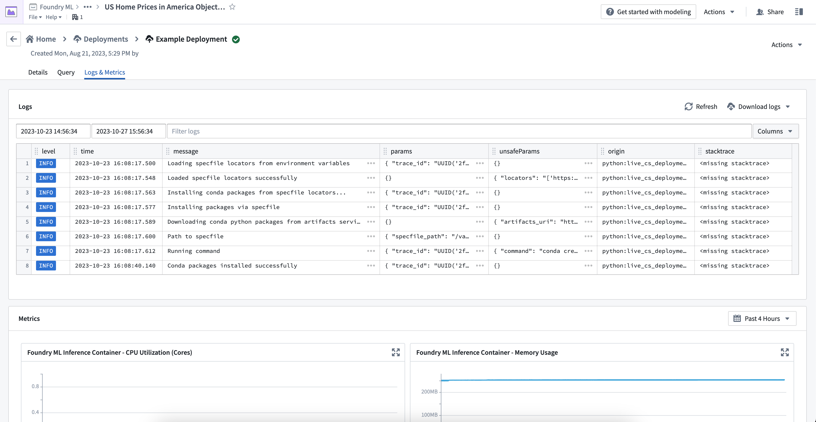 Manage a modeling project • Modeling objective configuration • Set up ...