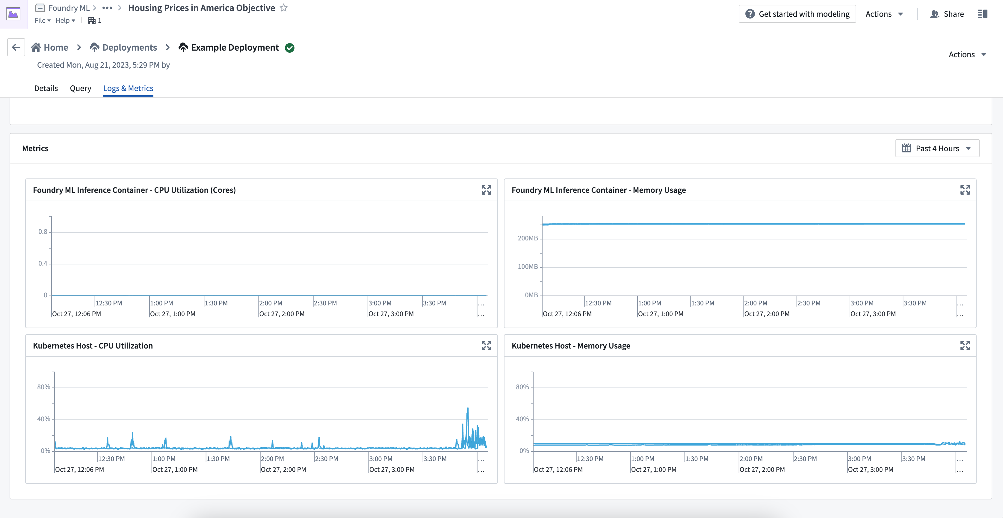 view live metrics