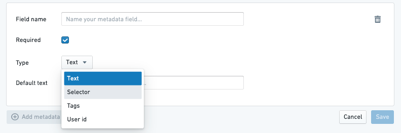 metadata types