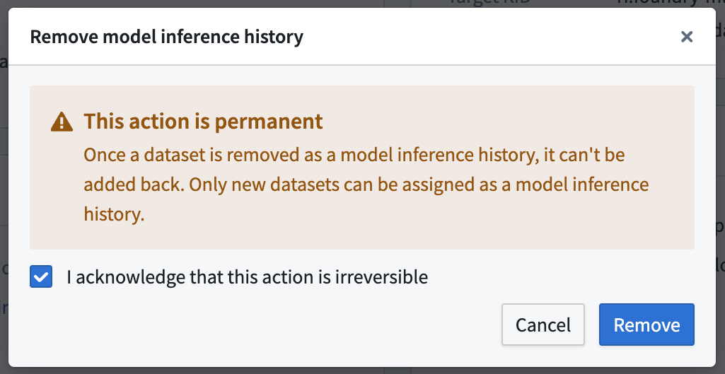 enable model inference history recording toggle